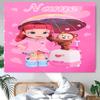 Personalized Rainbow Ruby Background Tapestry,Custom Name Birthday Party,Multifunctional Wall Decoration for Home Decor,Various Occasions
