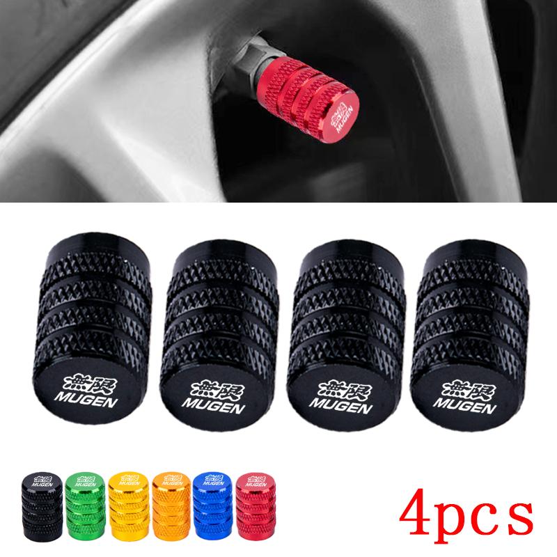 Car Wheel Tire Valve Caps Tyre Stem Covers Airdust Waterproof For Honda Mugen Civic Fit Accord Odyssey Pilot Jazz CRV HRV Legend aij256