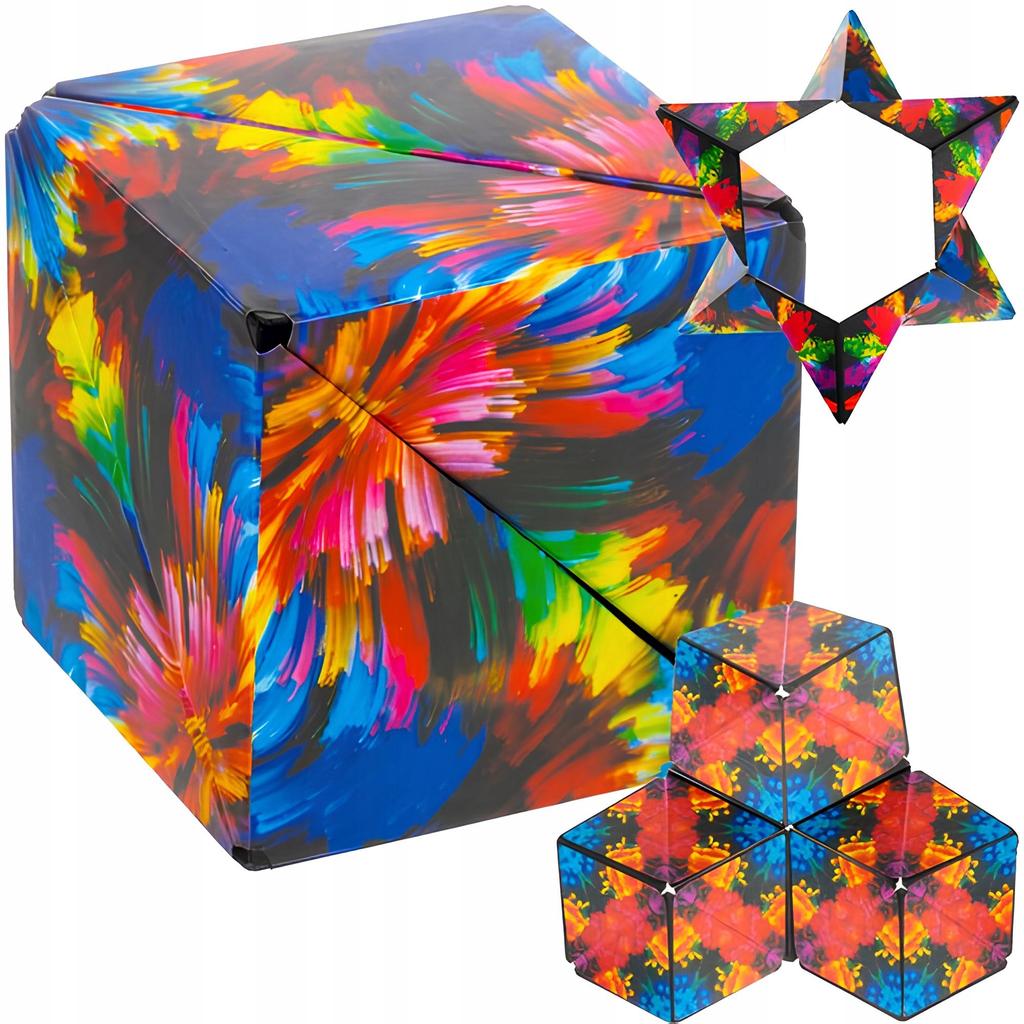 Kostka Edukacyjna 72 Kształty Logiczna Antystresowa Magnetyczna Modern Cube