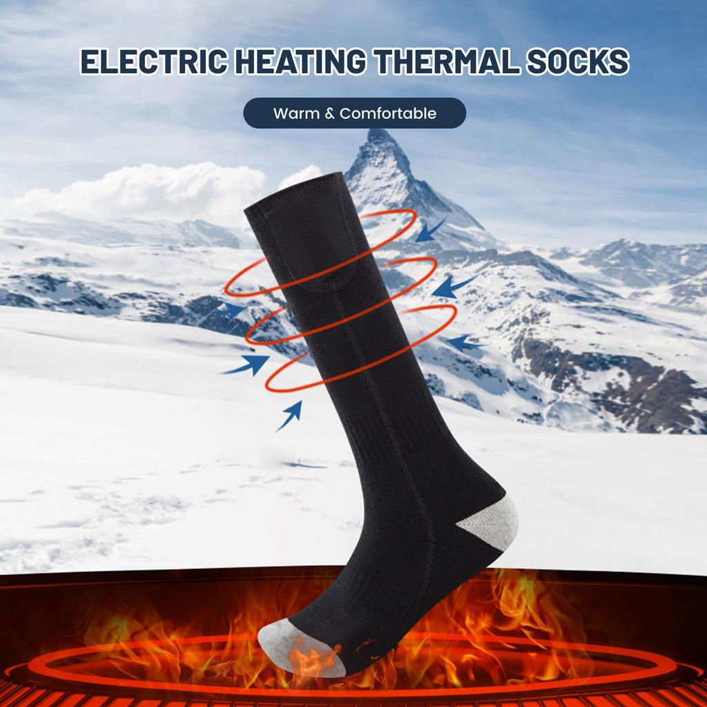 Men Women Thermal Socks Electric Heating Warm Stretchable Soft Skiing Cycling Winter Sport Socks