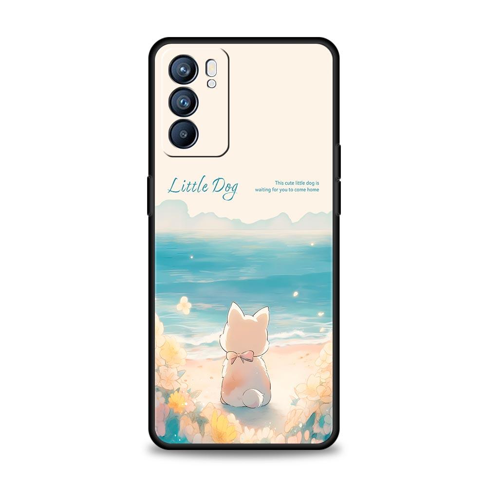 Милый мультяшный пес Морской кролик Чехол Для Oppo Reno14 Reno13 Reno12 11 F 10 Find X5 X9 Pro A54 5G A53 A9 A16 A78 4G A80 A98 Чехол