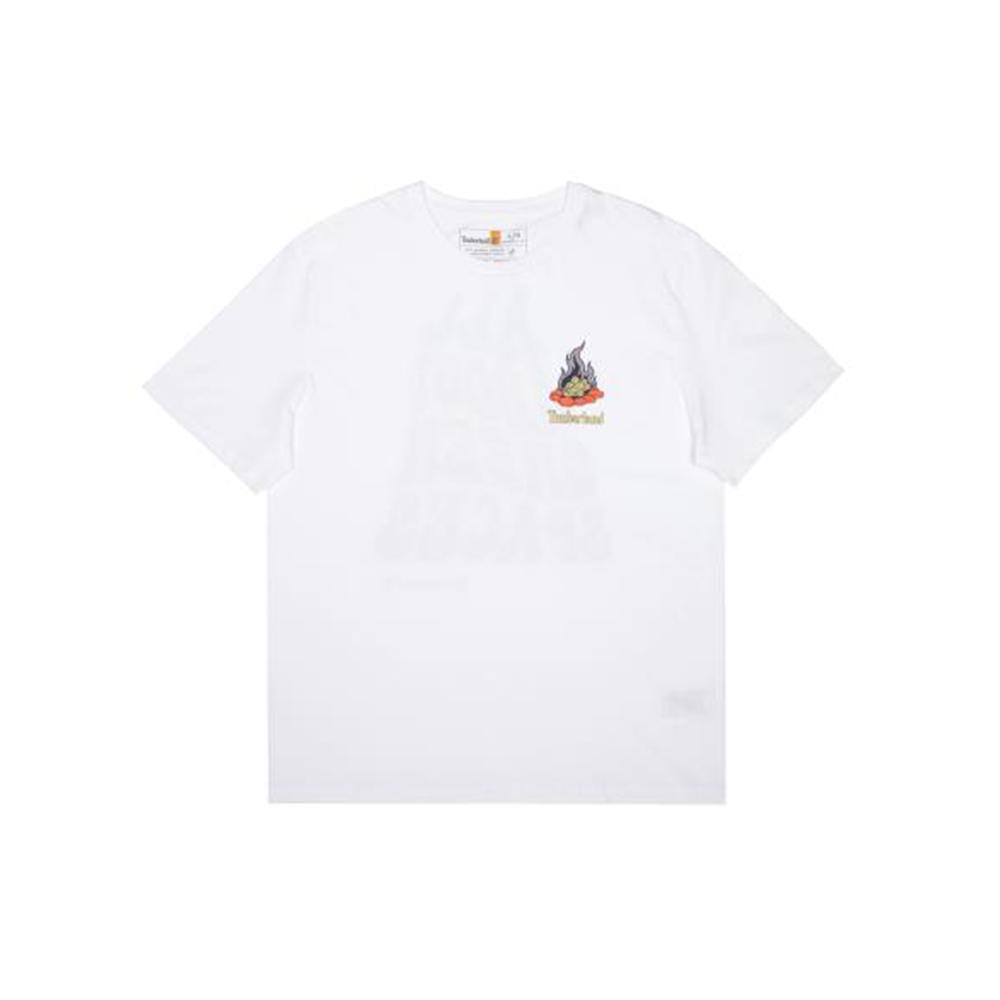 TIMBERLAND Men'S Bag Print Short Sleeve T-Shirt White_Tb0A63D91001