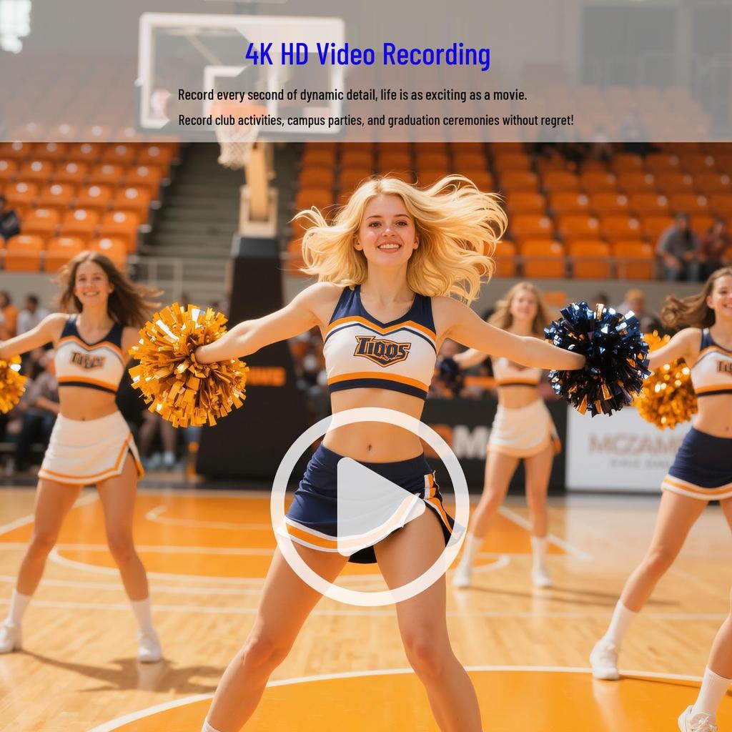 4K 64MP Digital Camera with 16x Zoom for Entry-Level Photography & Videography Students