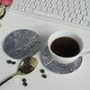 Круглые впитывающие керамические каменные подставки с пробковой основой, мраморные подставки для стола, подарок на новоселье для украшения дома