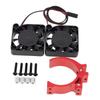 Upgrade Rc Motor Cooling Fan Motor Radiator 1/10 Scale Car Hobby Replacement Silver 25-26