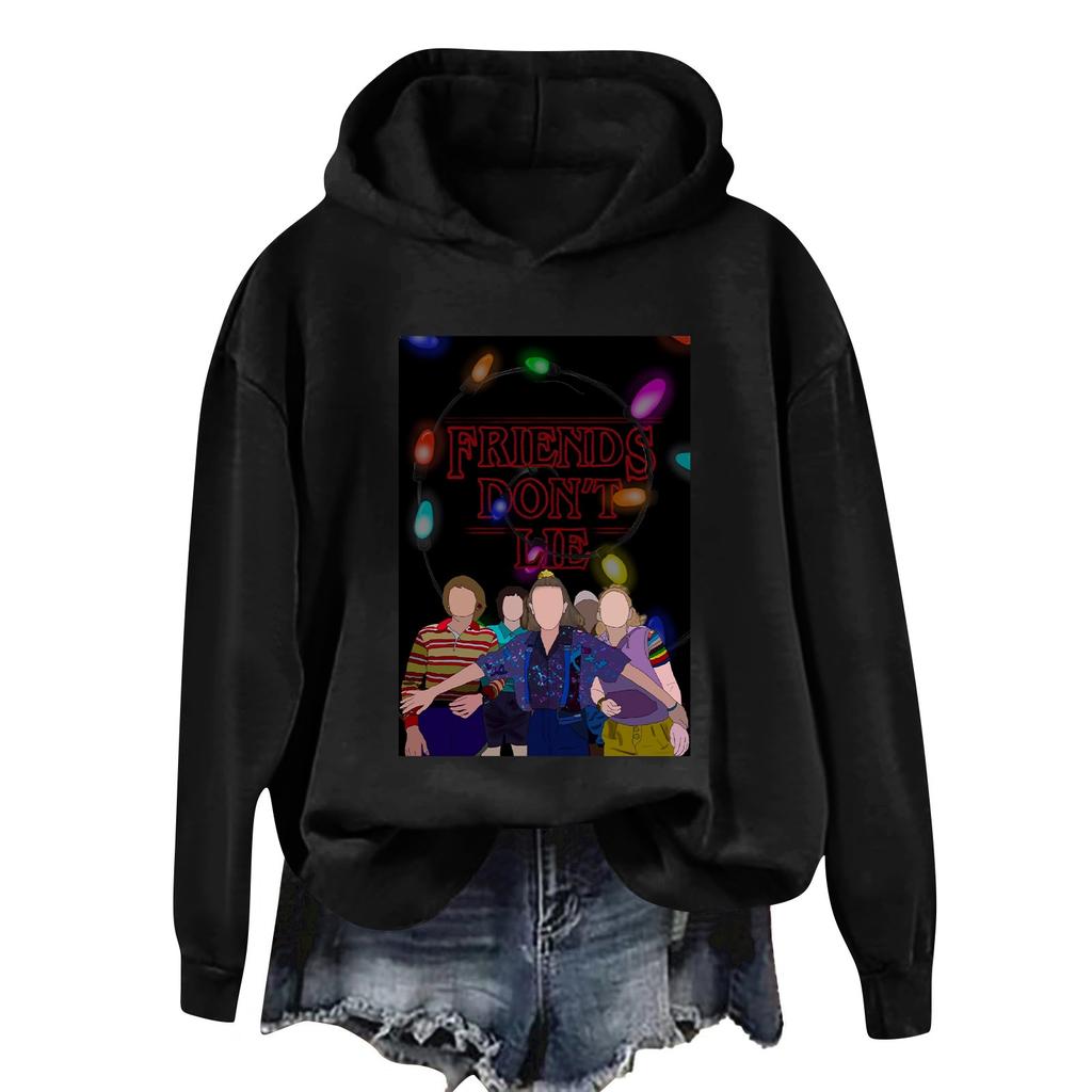 Women's And Men's Unisex Fashion Outfit Sweatsuit  Printed Long Sleeved  Casual Hooded Sweatshirt