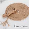 Шнур 3мм 100м Натуральный Хлопковый Шнур 4-прядный Витой Хлопковый Шнур для Настенного Декора, Рукоделия, Вязания, Бохо, Домашнего Декора для Свадьбы