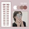Wearable Short Round Head False Nails Full Cover Press-on Nails New Solid Color Fake Nails  Women
