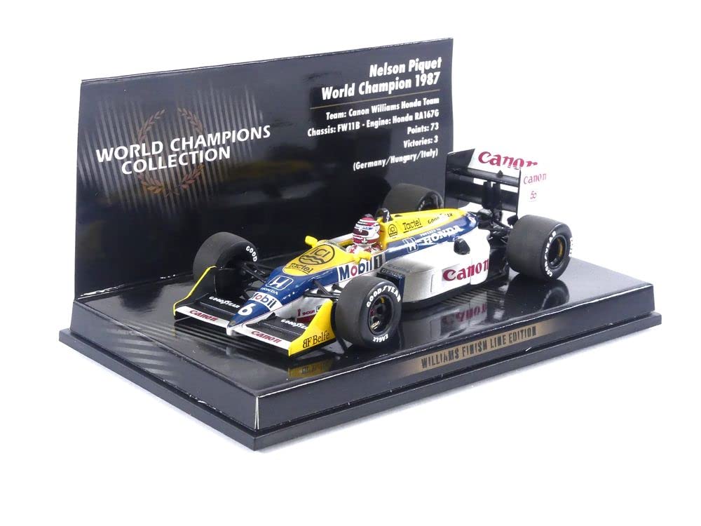 Minichamps 436876606 Williams Honda FW11B Нельсон Пике Чемпион мира 1987 Версия с грязью Коллекционная миниатюра Многоцветный 143 - - - Автомобиль,