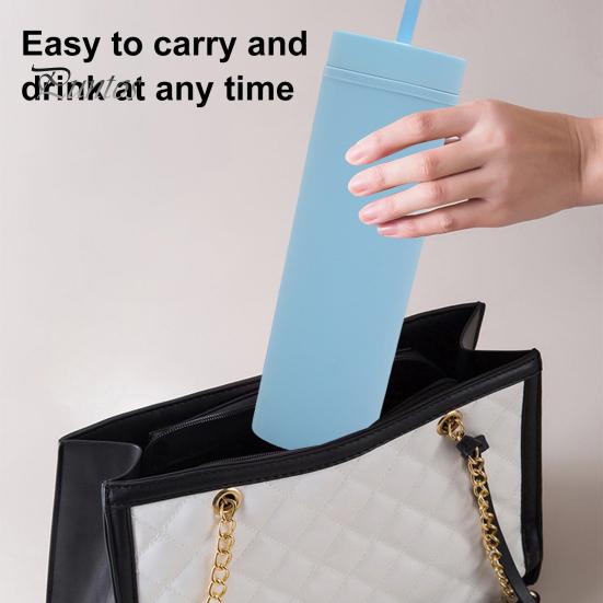 Чашка-непроливайка с широким горлом, 16 унций, с трубочкой и крышкой, герметичная, герметичная, с изоляцией, для дома, офиса, спортзала, путешествий