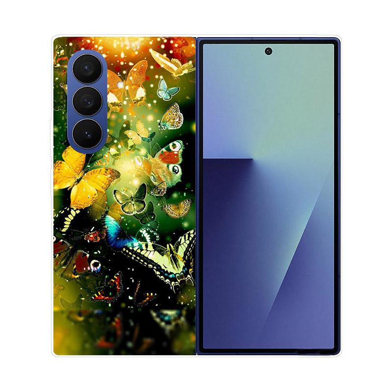 Прозрачный складной чехол для телефона Samsung Galaxy Z Fold 6 7 Прозрачная ударопрочная жесткая крышка из ПК для Samsung Z Fold7 Fold6 Чехол Capa
