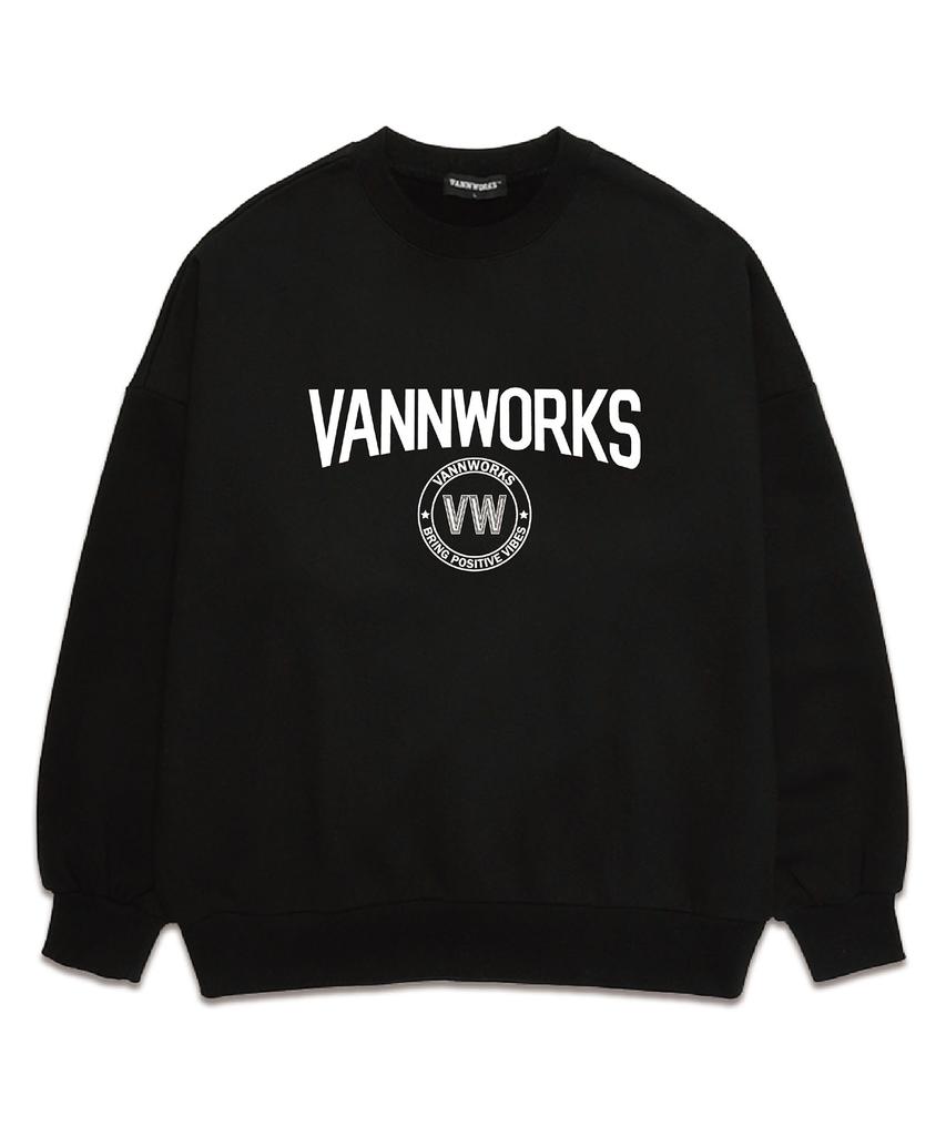 VANNWORKS Wizard Oversized Sweatshirt (Vls0044) Black/White