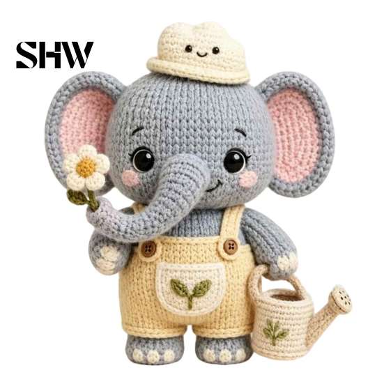 Small Animal Decoration Handmade Knitted Doll for Kids, Soft Crochet Forest Plush Toy, Healing Gift Friends Cute Hand Woven Stuffed Doll, Unique