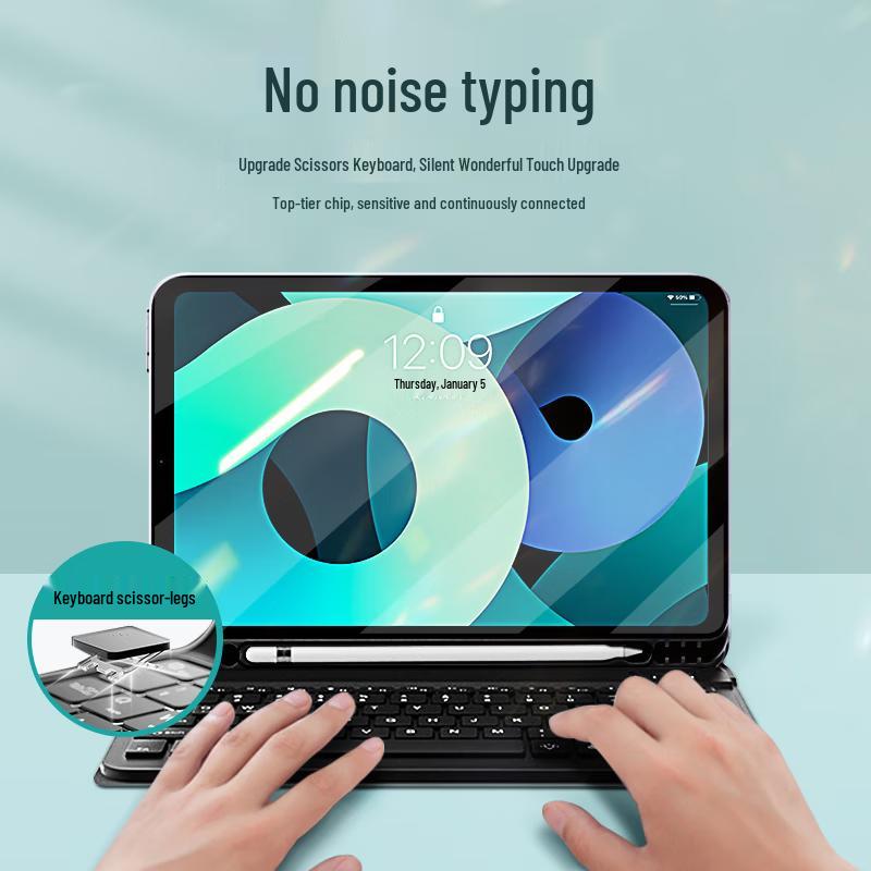 SuoYing Чехол-клавиатура для iPad Bluetooth с мышью и стилусом