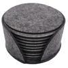 10 PCS Felt Drink Cup Coaster With Holder Round Soft Absorbent Cup Mats Scratch Preventing Reusable For Home Bar