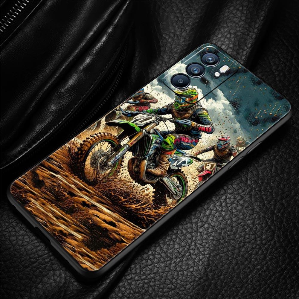 Чехол для телефона на мотоцикл Для Oppo A17 A31 A54 A57 A78 A79 A98 Find X5 X6 Reno 6 7 8 10 11 12 13 F Pro 5G Мягкий ТПУ Чехол Fundas Сумки