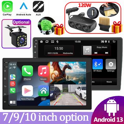 Android 13 Автомобильный Мультимедиа 7/9/10 дюймов Беспроводной Apple Carplay Android Auto 2 Din Стерео Ресивер Автомобильное Радио Камера Заднего Вида