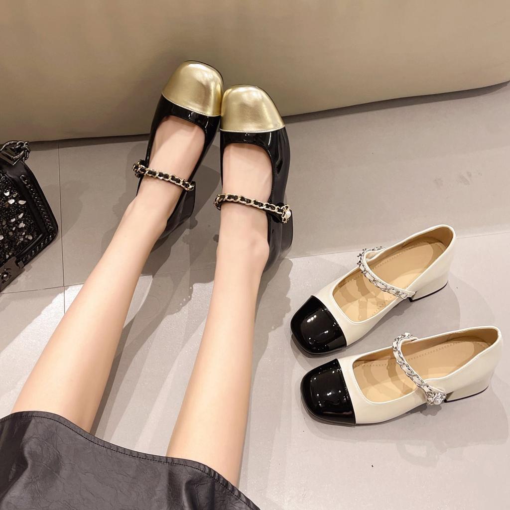 Xiaoxiangfeng Fashion High Heels Spring and Summer Pearl Versatile 2025 Mary Jane Single Shoes New Thick Heel Retro Versatile