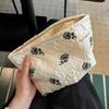 Портативная женская косметичка на молнии с принтом роз, сумка для хранения большой вместимости, повседневная сумка для макияжа, дорожная сумка для туалетных принадлежностей