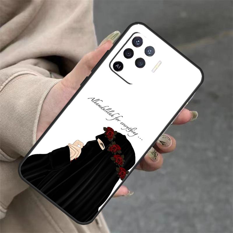 Исламские мусульманские девушки в хиджабе для OPPO A53S A57S A54 A74 A94 A17 A77 A58 A78 A98 A5 A9 A96 A76 A16 A52 A72 A79 A15 Чехол