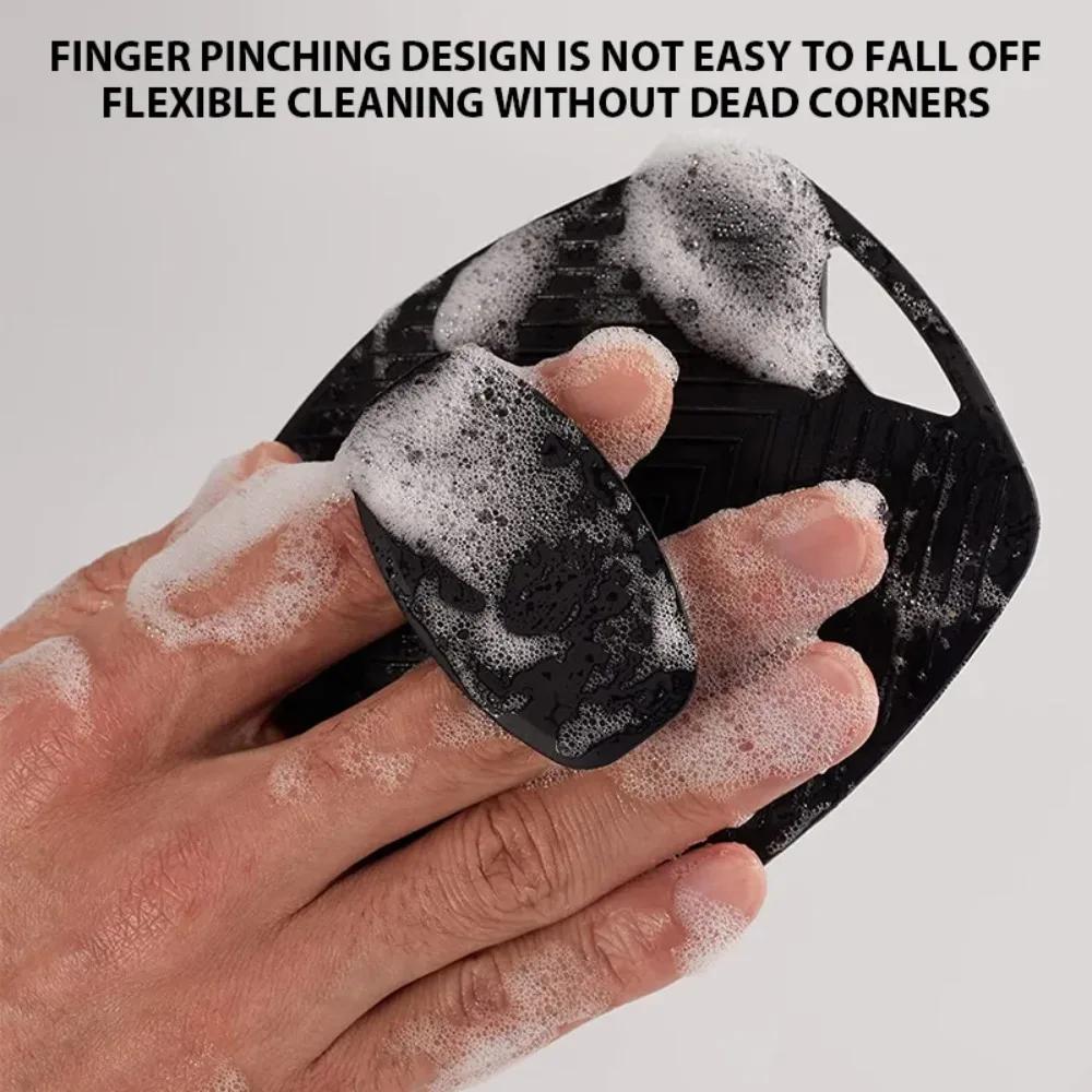 1 шт. Мягкая силиконовая отшелушивающая щетка Очищающее средство Ручное очищение тела Уход за телом Скраб для душа Мягкий массаж силиконовая щетка для ванны