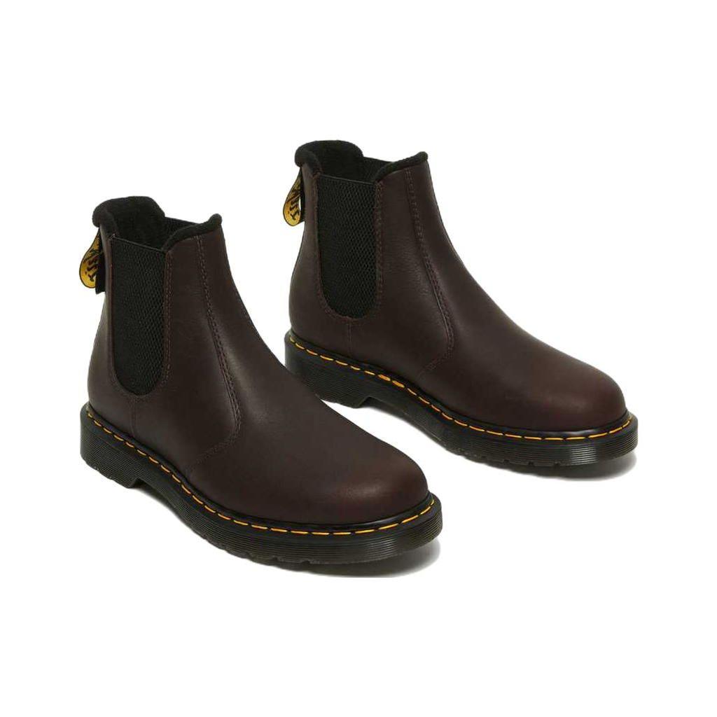 Dr. Martens 2976 Warmwair Leather Comfortable Warm Ankle Chelsea Boots Unisex Boots Dark-Brown 27821201