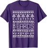 Ugly Christmas Sweater Style Beards Graphic Tee Men Casual Short Sleeve TShirt for Winter
