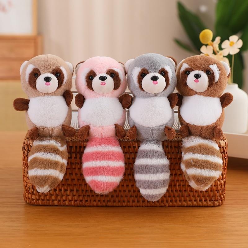 20cm Cute Raccoon Plush Pendant Toy Doll Keychain Backpack Accessorie Gift