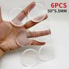 6pcs Door Handle Bumper Pad Self Adhesive Transparent Silicone Wall Protector Anti Bump Washable Reusable Round