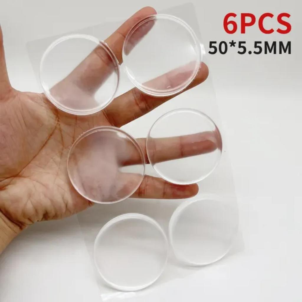 6pcs Door Handle Bumper Pad Self Adhesive Transparent Silicone Wall Protector Anti Bump Washable Reusable Round