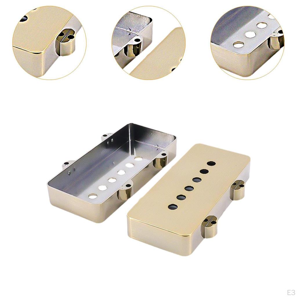 2 Pieces Guitar Pickup Cover 50mm/52mm Pole Spacing for Jazzmaster Guitars DIY Electric