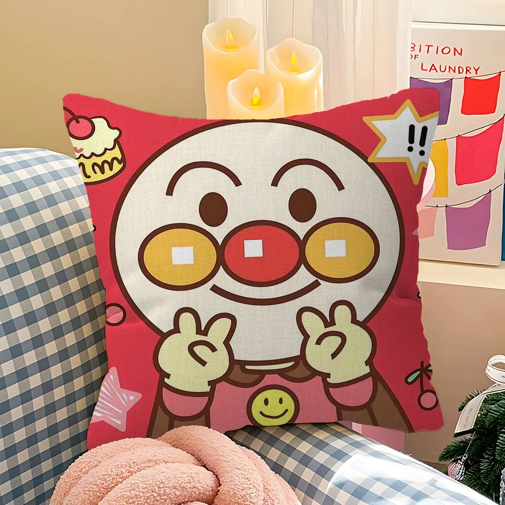 Children Anime Anpanman Personalized Picture Text Home Decorative Pillows Household Gifts 45X45Cm
