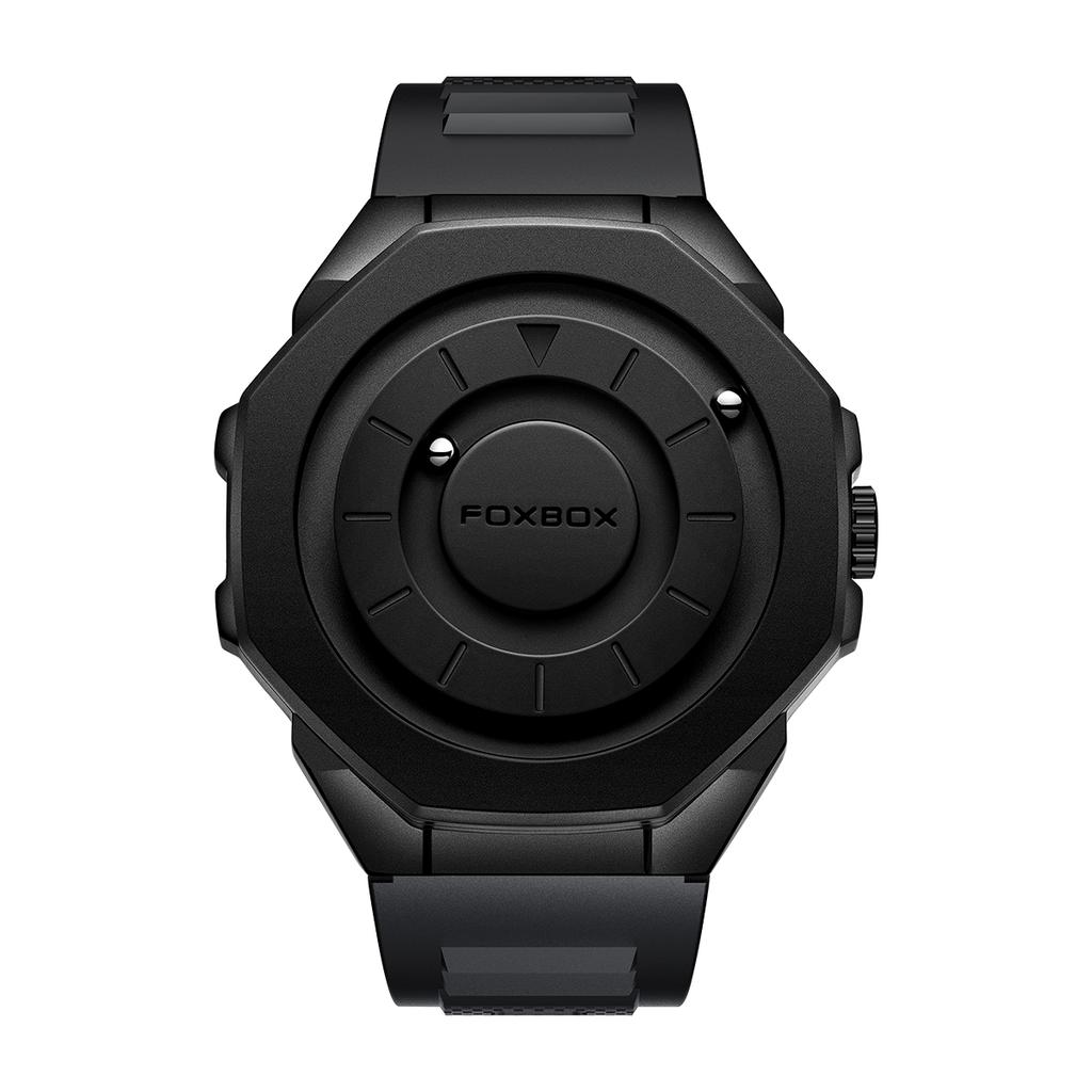 FOXBOX Fashion Men's Watch Waterproof Sports Military Quartz Wristwatches Luxury Rolling Magnetic Steel Ball Business Man Watch