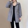 Woman's Mid-length Thin Section Casual Hooded Windbreaker Jacket