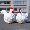Cartoon Hen Rooster Ornament Cute Chicken Desktop Decoration Animal Sculpture Outdoor Garden Lawn