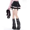Japanese Kawaii Mini Cake Skirts Womens Sweet Patchwork Lolita Sexy High Waist Skirts Y2k Gothic Lace Aesthetic Ruffled Skirts