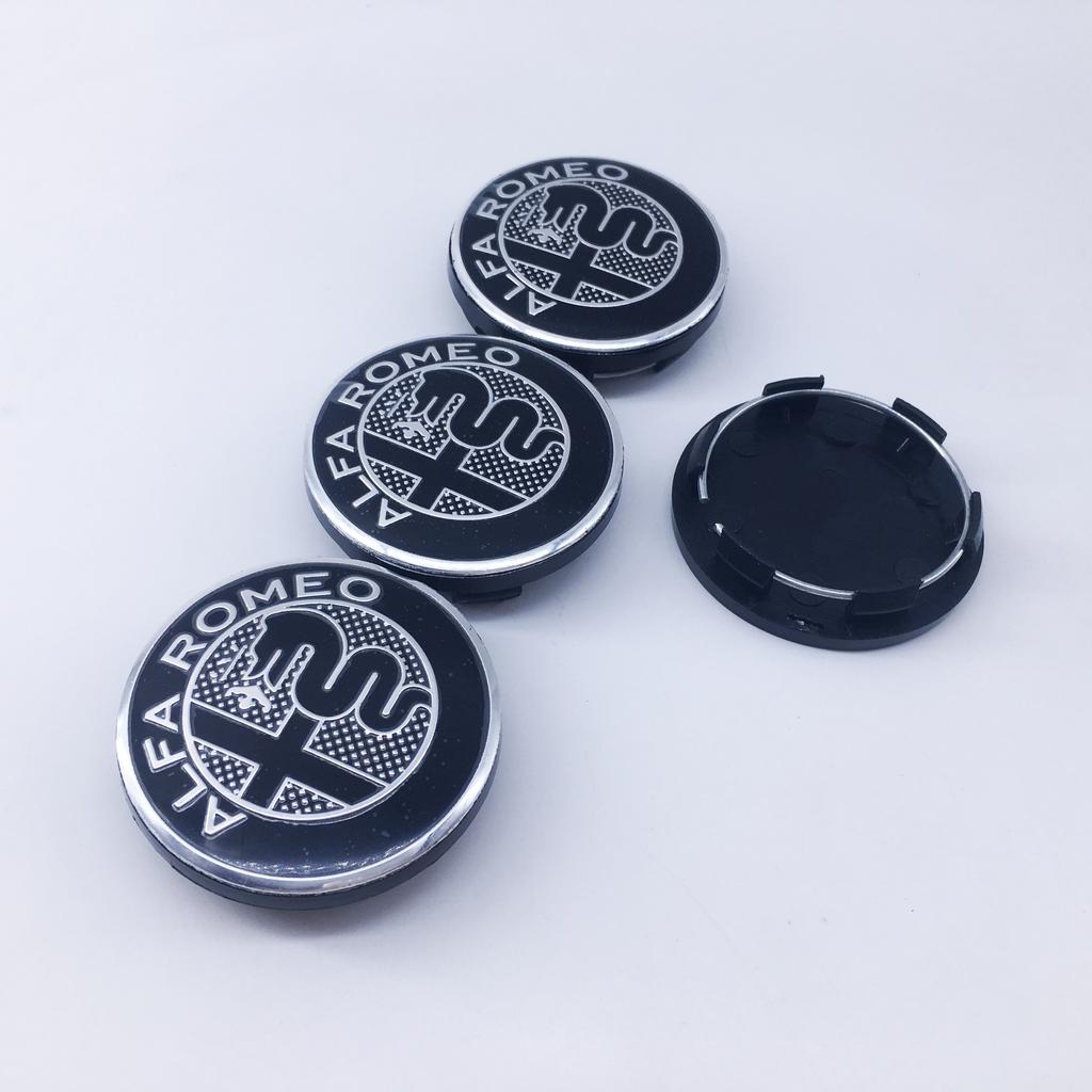 QCYZR1 4pcs 50MM new blakc For Alfa Romeo Giulietta GT Car Wheel Hub Logo Modification Wheel Hub Cover Decoration Mito Brera Giulia F1
