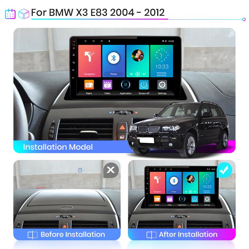 2 Din Android автомобильный радиоприемник мультимедийный видеоплеер для BMW X3 E83 2004-2012 навигация GPS WIFI головное устройство 1 + 16 ГБ