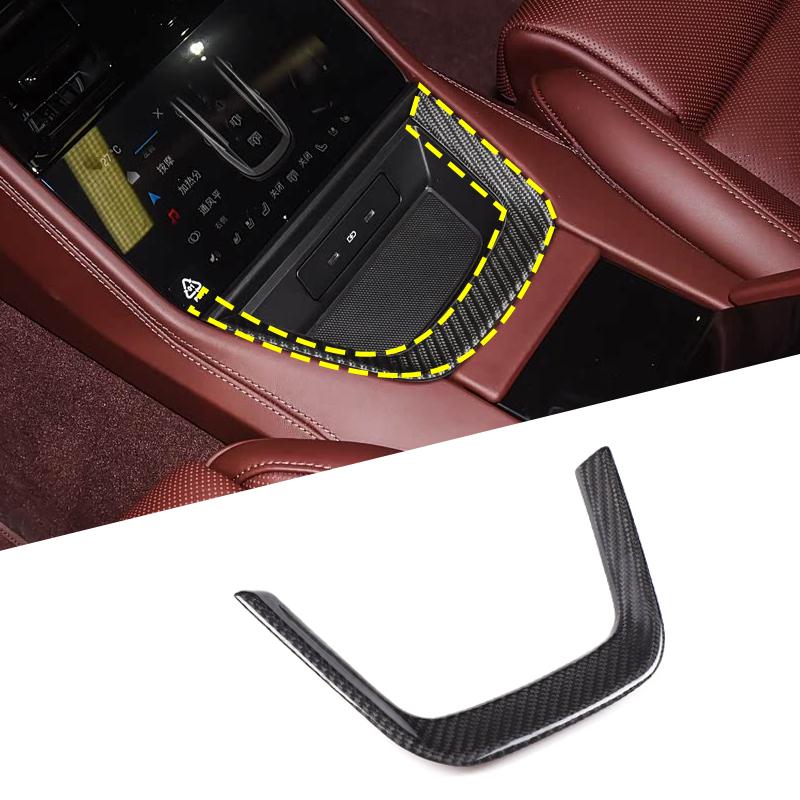 LHD RHD For Porsche Panamera 972 976 2024-2026+ Real Carbon Fiber Car Gear Shift Charging Port U Cover Trim Car Accessories