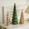 Glitter Christmas Tree Table Lamp LED Light-Up Decoration with Star Topper Festive Centerpiece for Home & Office Decor
