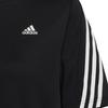 adidas Футболка с коротким рукавом 24/7 с принтом логотипа и полосатой отделкой, удобная ребристая футболка с круглым вырезом, женские топы черного цвета H29488