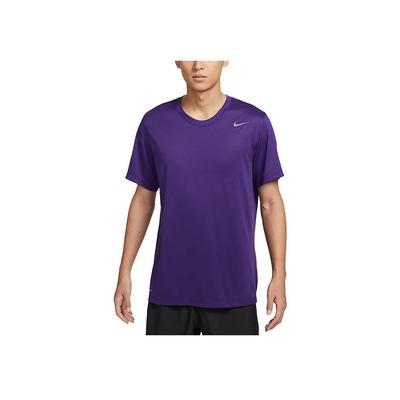 Мужская футболка с коротким рукавом Dri-Fit Team Legend с логотипом, круглым вырезом, быстросохнущая, фиолетовая IB8898-547