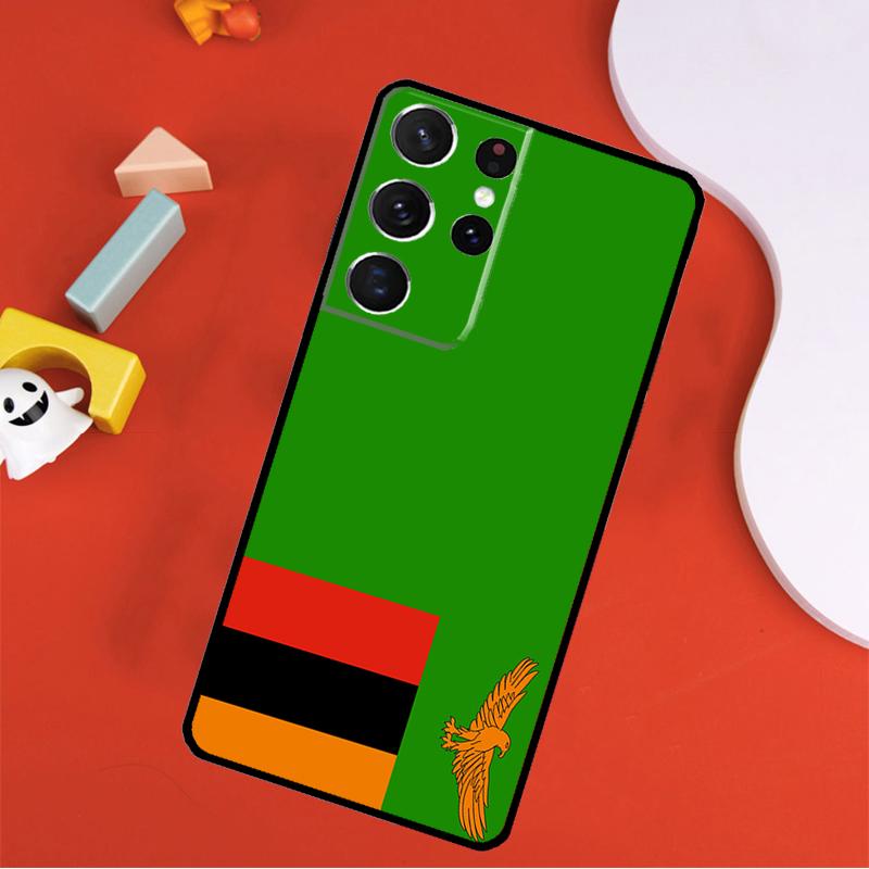Zambia Flag Phone Case For Samsung Galaxy S25 Ultra S9 S10 S20 S21 FE S22 S23 S24 Plus S24 Ultra Cover