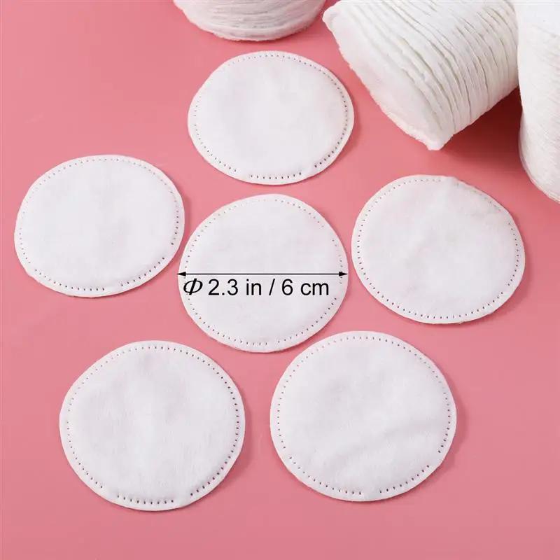 Round Cotton Makeup Pads, 3-LayerThick, 200/300/500PCS  Pieces Disposable Cosmetic Wipes Nail Art Cleaning Round Pads