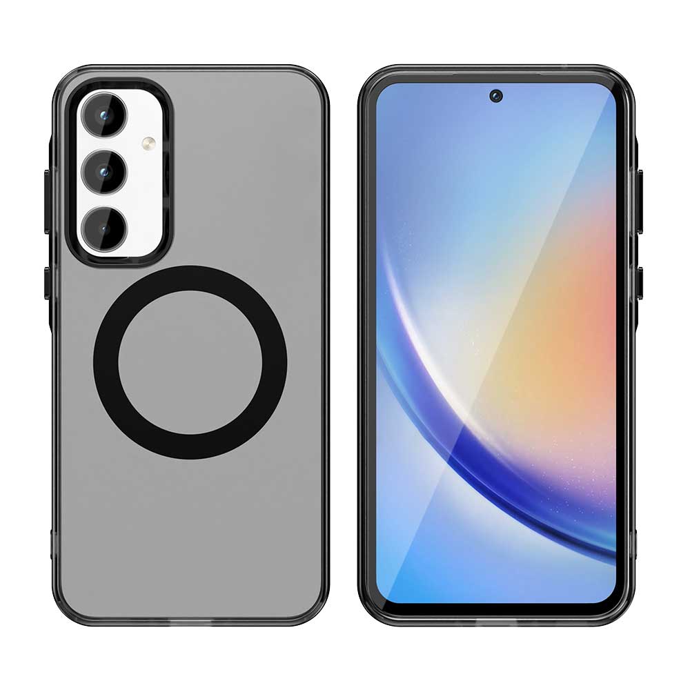 Матовый чехол Magsafe для телефона Samsung Galaxy A55 A35 A25 A15 5G Защитный чехол Магнитная беспроводная зарядка Ударопрочная задняя крышка