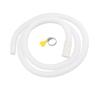 Hose Water Inlet Pipe White 1.5M Accessories Air Conditioner Drain Hose Replacement TPE W/ Stainless Steel Clamp