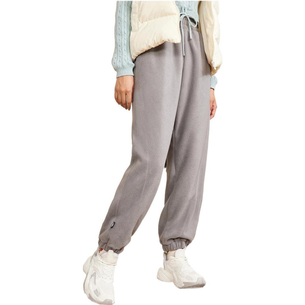 Anta Сплошные мужские брюки для бега на флисовой подкладке с буквенным принтом 952248729-2