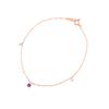 Браслет Canal 10K из розового золота с камнем-талисманом февраля 4℃ (Канал 4℃) (151846233102)