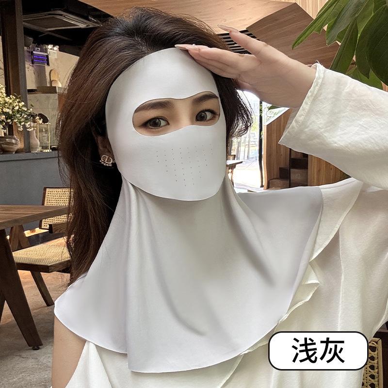 Banxia's same style sun protection face mask for summer, with an ice silk feel, provides full-face sun protection and UV protection, facekini cycling