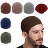 Вязаная шапка с волнистым узором - Унисекс мешковатая crochet шапка, Зимняя теплая шапка-бини с ребристой манжетой для мужчин и женщин